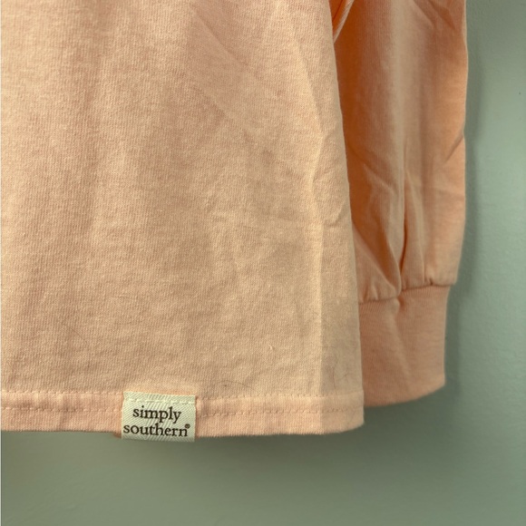 NWT Simply Southern XL Light Pink Long Sleeve Shirt cotton - Picture 7 of 10